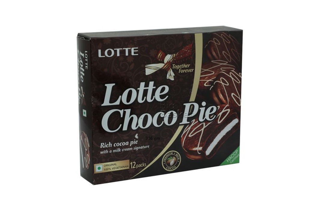 Lotte Choco Pie, With Rich Cocoa (12 Packs)   Box  336 grams